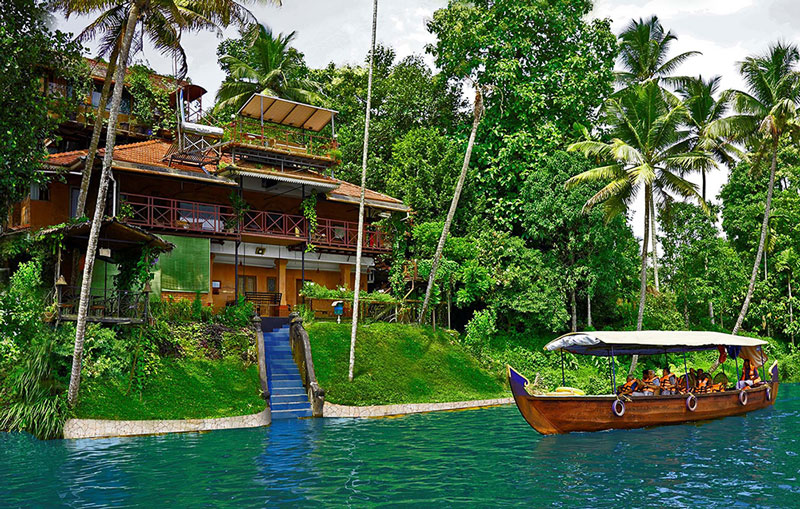 river side retreat in Kerala